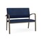 Lesro Newport 2 Seat Tandem Seating Metal Frame No Center Arms, Bronze, MD Ink Upholstery NP1501 - alternate 1